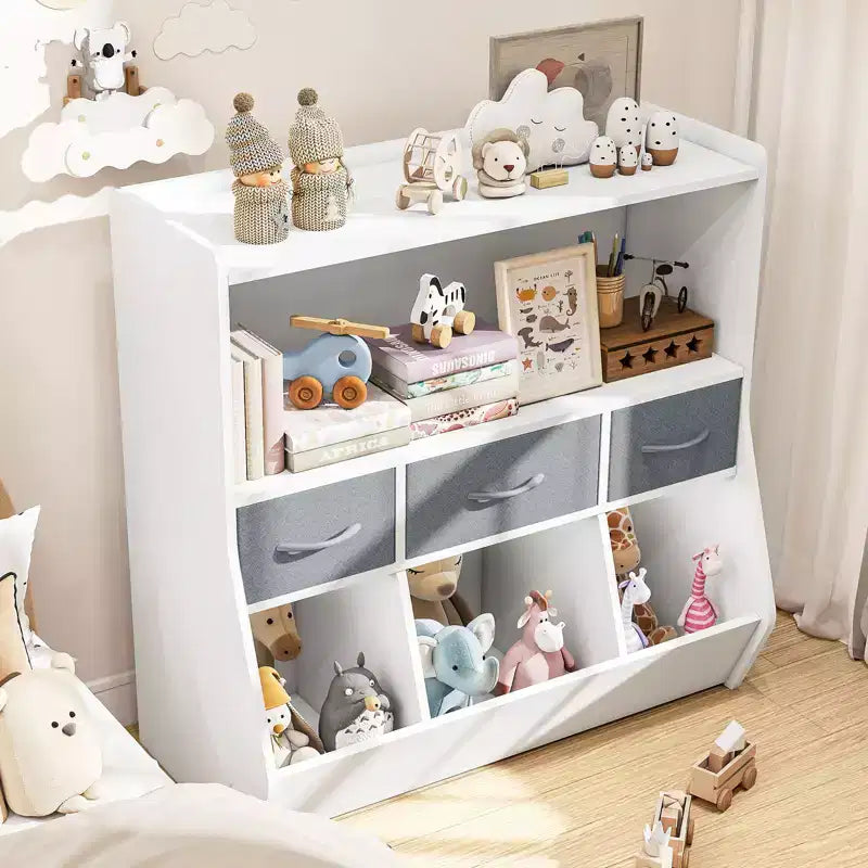 Étagère à livres pour enfants ; Meuble de rangement pour jouets ; Organisateur de jouets pour enfants