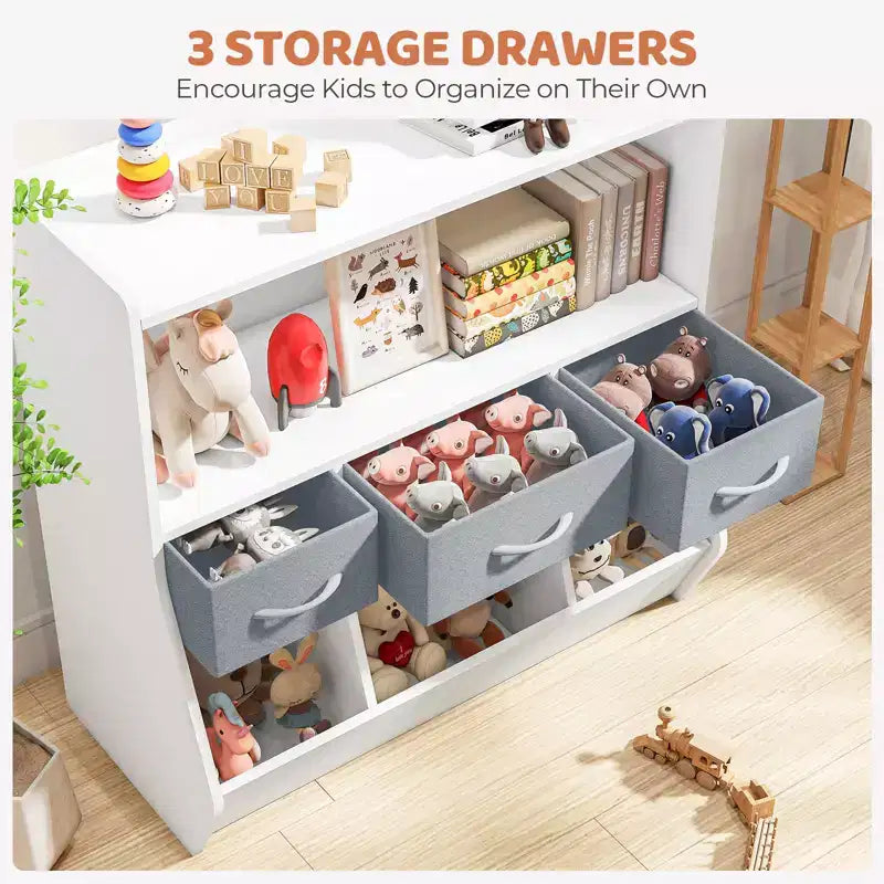Étagère à livres pour enfants ; Meuble de rangement pour jouets ; Organisateur de jouets pour enfants