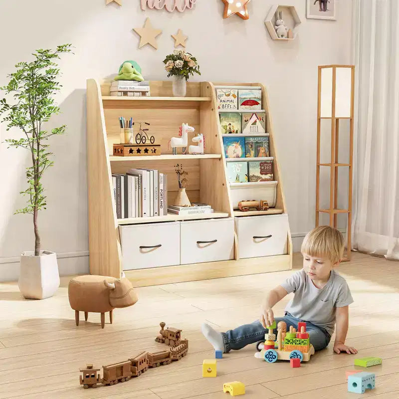 Étagère à livres pour enfants ; Meuble de rangement pour jouets ; Organisateur de jouets pour enfants