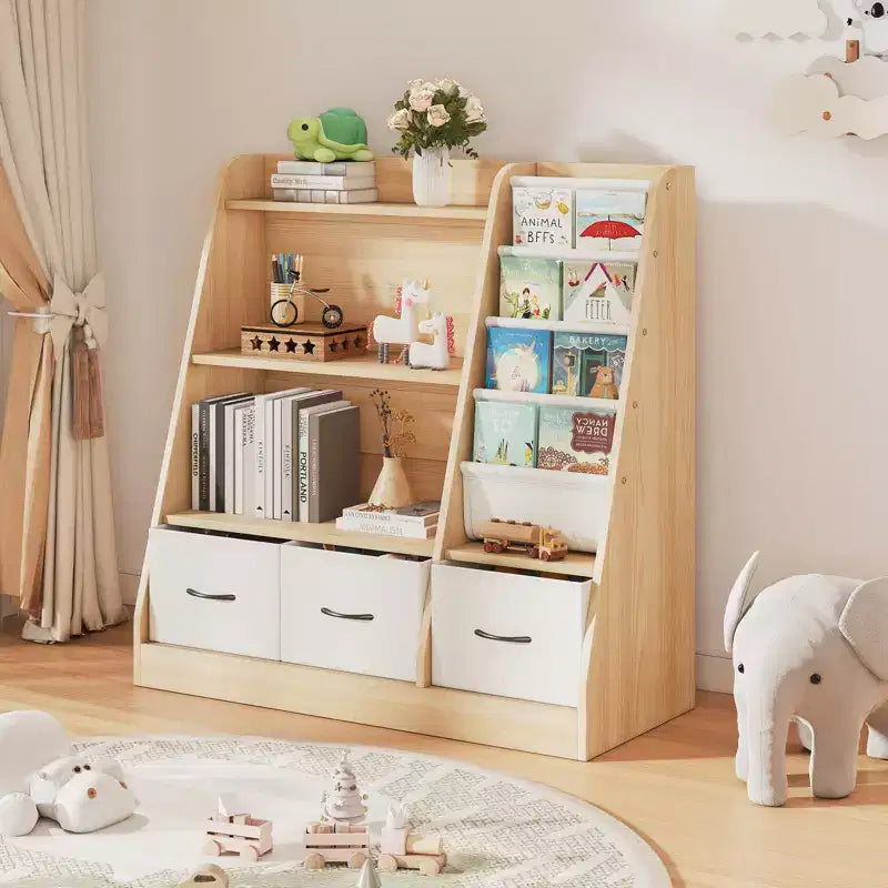 Étagère à livres pour enfants ; Meuble de rangement pour jouets ; Organisateur de jouets pour enfants