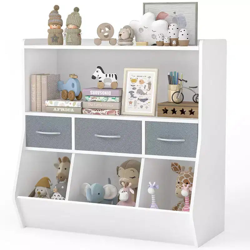 Étagère à livres pour enfants ; Meuble de rangement pour jouets ; Organisateur de jouets pour enfants