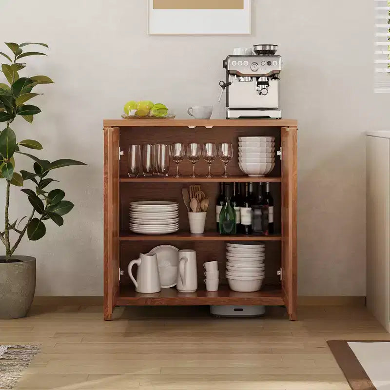 Bahut en rotin, buffet, console de rangement autonome