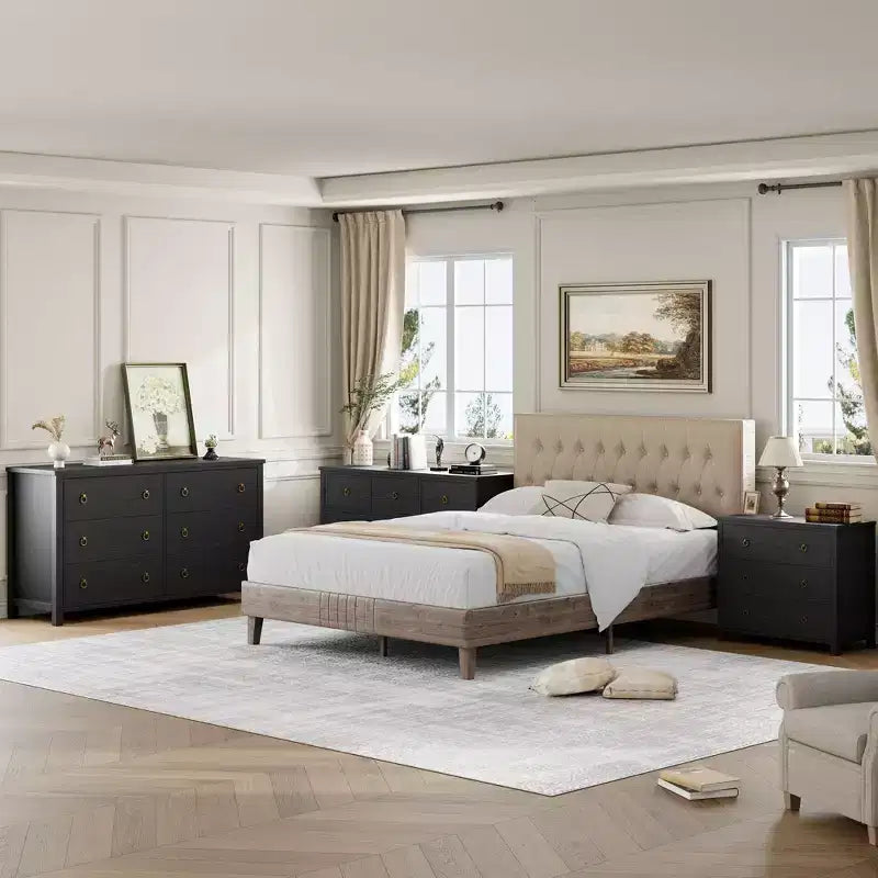 Commode de chambre à 4/5 tiroirs, Grand meuble de rangement pour vêtements