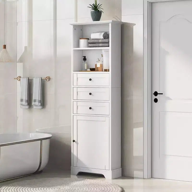 Meuble de rangement de salle de bain avec 3 tiroirs Organisateur de salle de bain