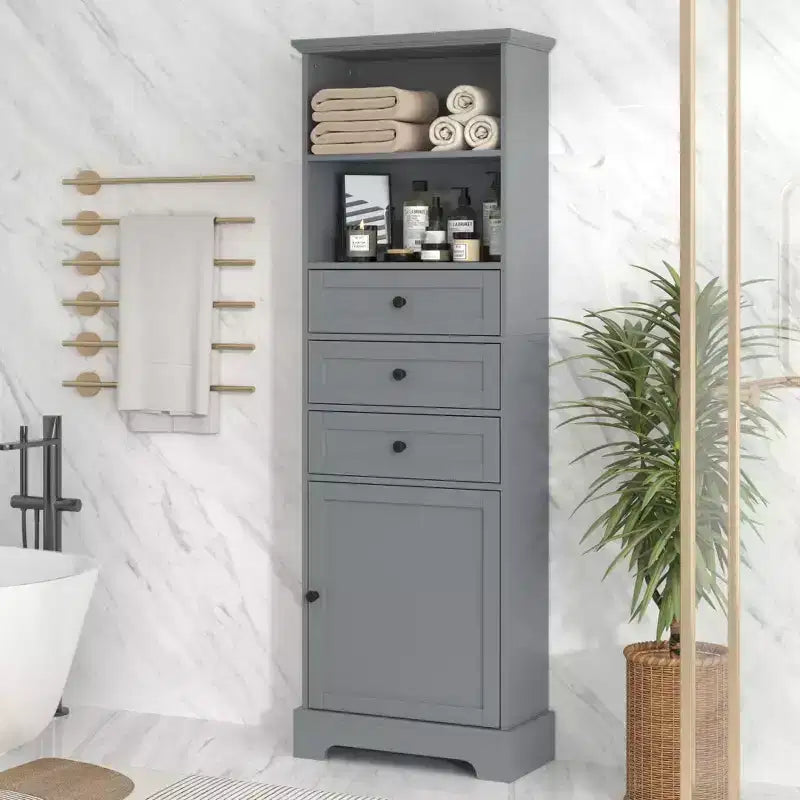 Meuble de rangement de salle de bain avec 3 tiroirs Organisateur de salle de bain