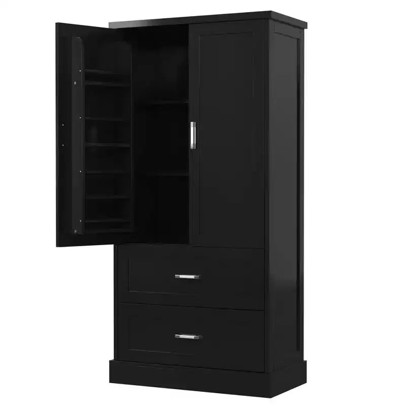 Meuble de rangement de salle de bain avec étagère réglable ; Grand meuble de rangement