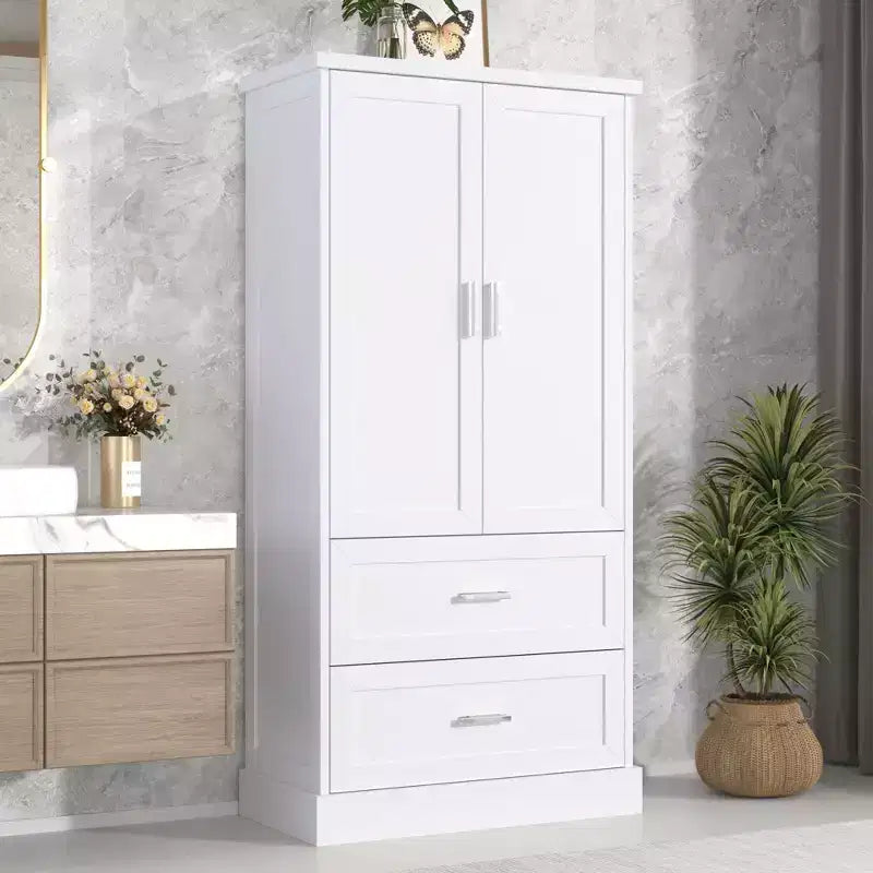 Meuble de rangement de salle de bain avec étagère réglable ; Grand meuble de rangement