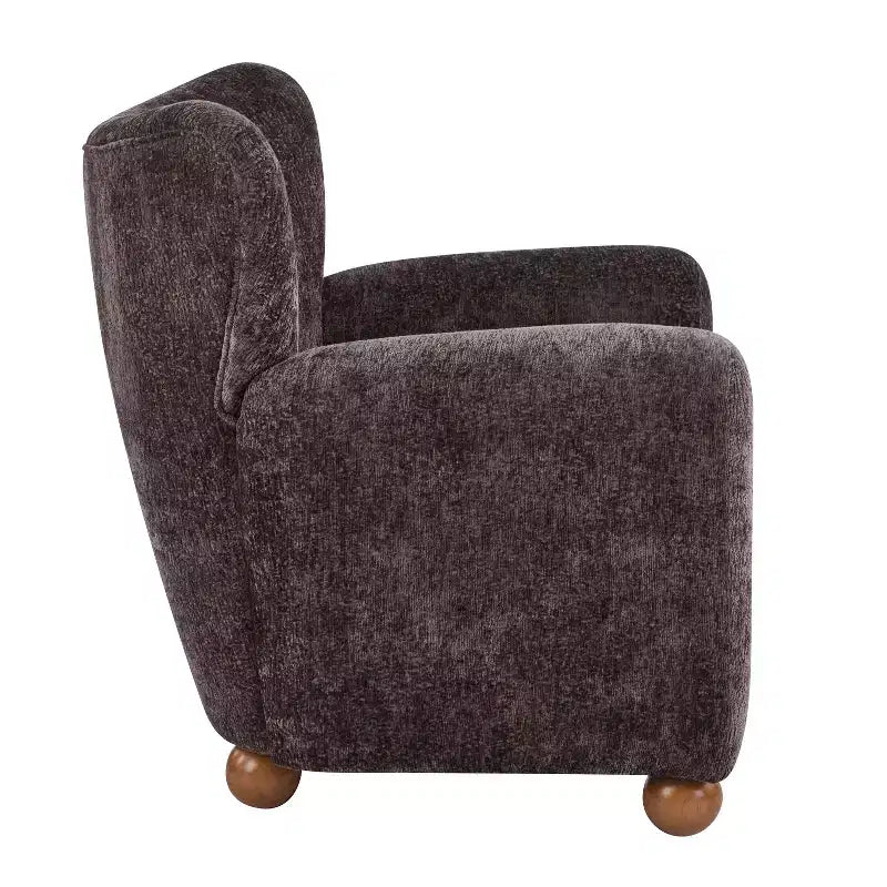 Fauteuil d'appoint contemporain rembourré à oreilles