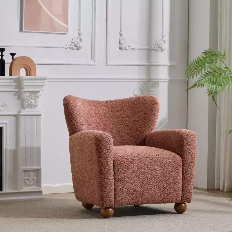 Fauteuil d'appoint contemporain rembourré à oreilles