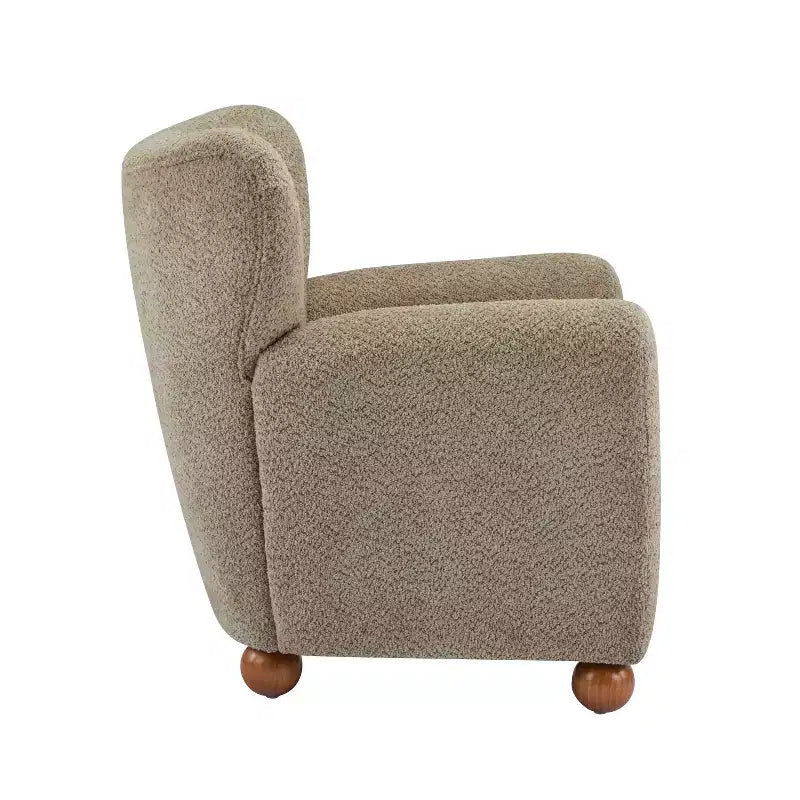 Fauteuil d'appoint contemporain rembourré à oreilles