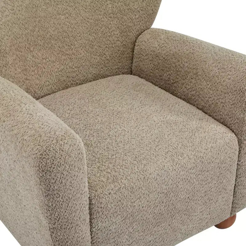Fauteuil d'appoint contemporain rembourré à oreilles
