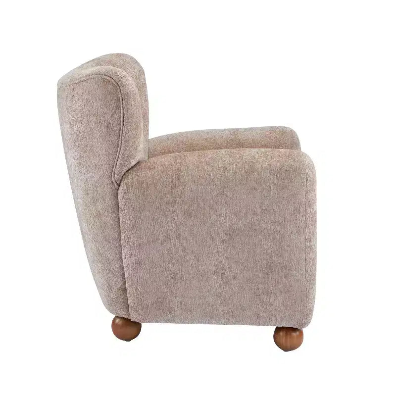 Fauteuil d'appoint contemporain rembourré à oreilles