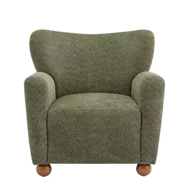 Fauteuil d'appoint contemporain rembourré à oreilles