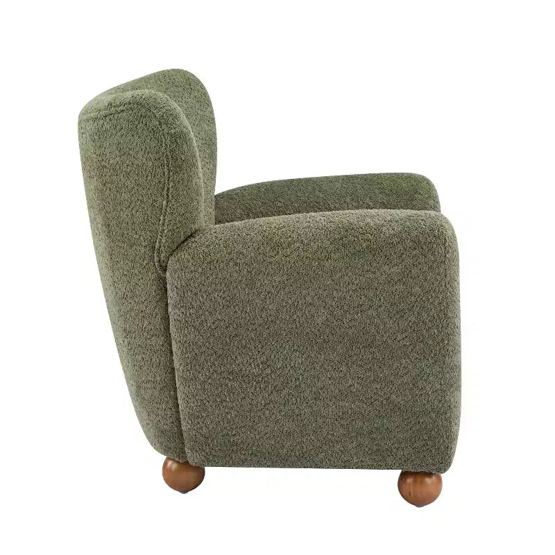 Fauteuil d'appoint contemporain rembourré à oreilles