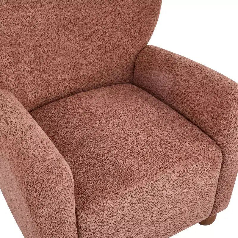 Fauteuil d'appoint contemporain rembourré à oreilles