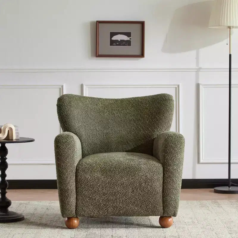 Fauteuil d'appoint contemporain rembourré à oreilles