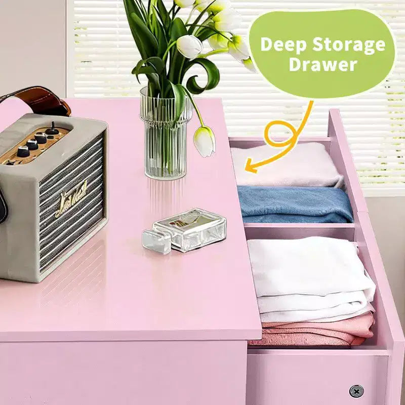Grande commode 7 tiroirs pour chambre à coucher et chiffonnier