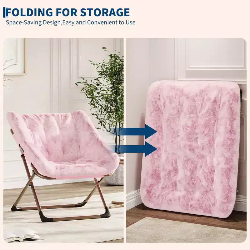 Chaise soucoupe pliante pour adultes ; Chaise longue confortable pour salon