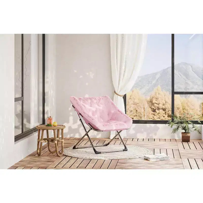 Chaise soucoupe pliante pour adultes ; Chaise longue confortable pour salon