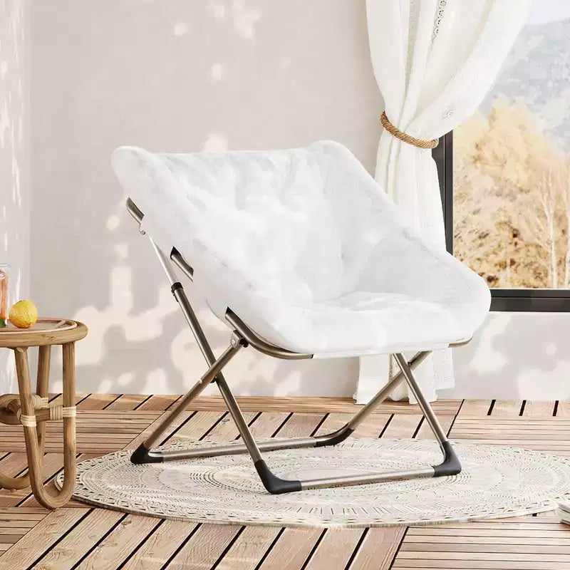 Chaise soucoupe pliante pour adultes ; Chaise longue confortable pour salon