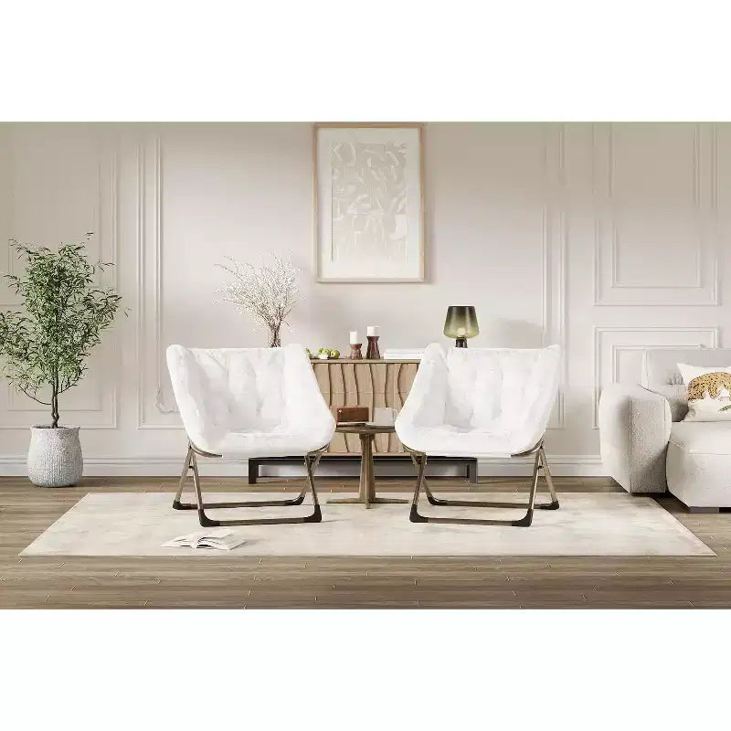 Chaise soucoupe pliante pour adultes ; Chaise longue confortable pour salon