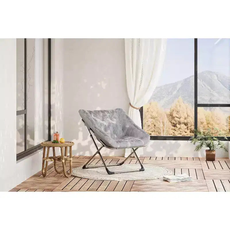 Chaise soucoupe pliante pour adultes ; Chaise longue confortable pour salon
