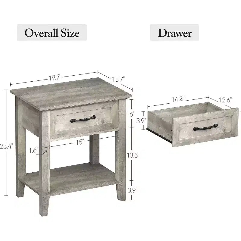Table de chevet Table de chevet avec tiroir de rangement ; Tables d'appoint de chevet modernes
