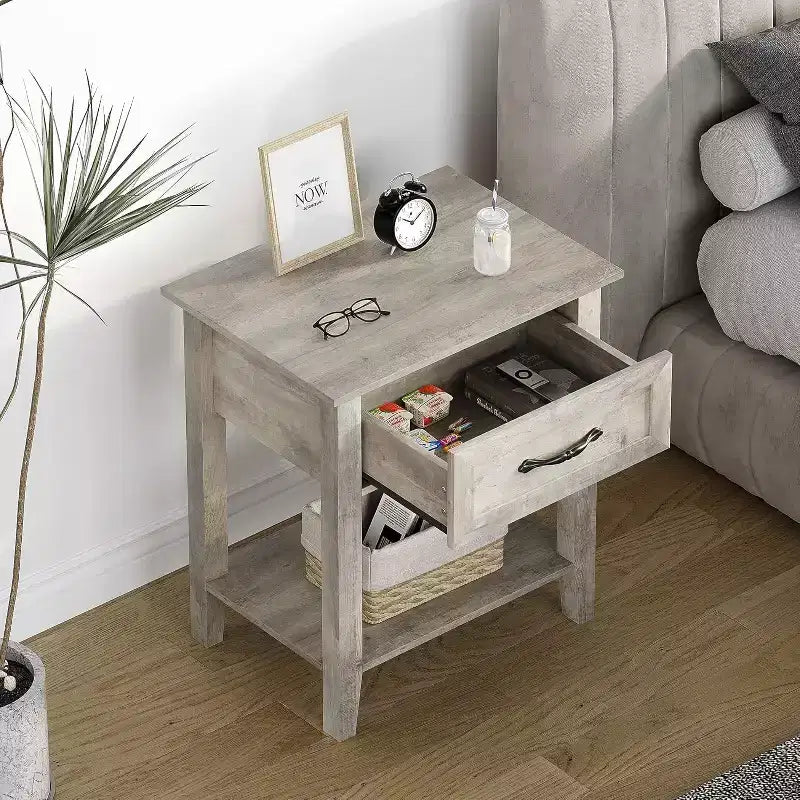Table de chevet Table de chevet avec tiroir de rangement ; Tables d'appoint de chevet modernes