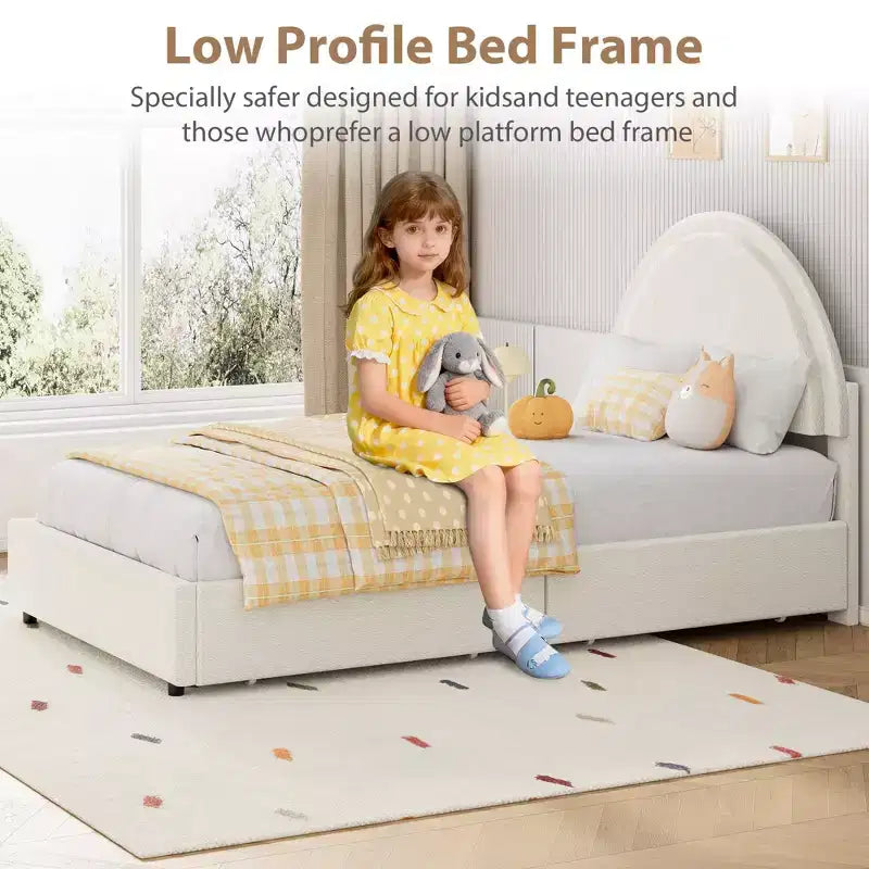 Tiroirs de Rangement pour Lit en Boucle ; Lit Plateforme Rembourré Doux
