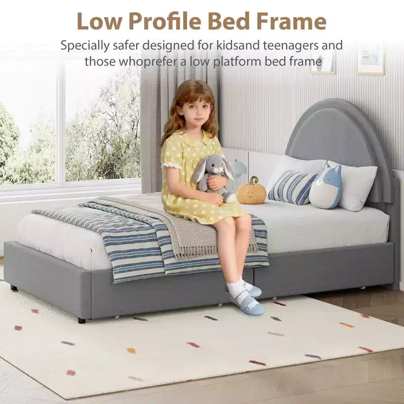 Tiroirs de Rangement pour Lit en Boucle ; Lit Plateforme Rembourré Doux