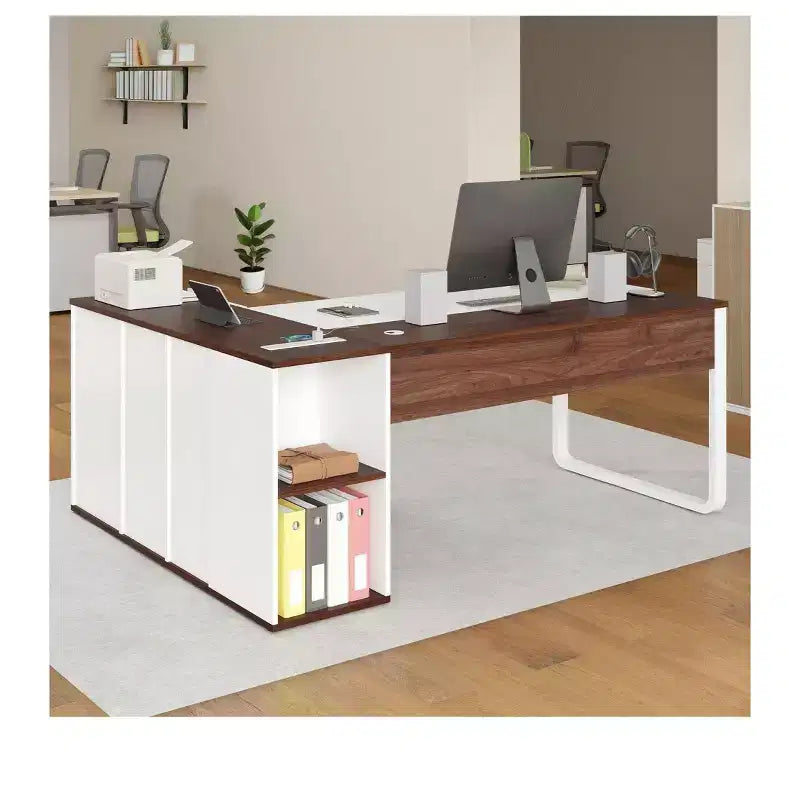 Bureau d'angle avec tiroirs Bureau de direction avec caisson de classement