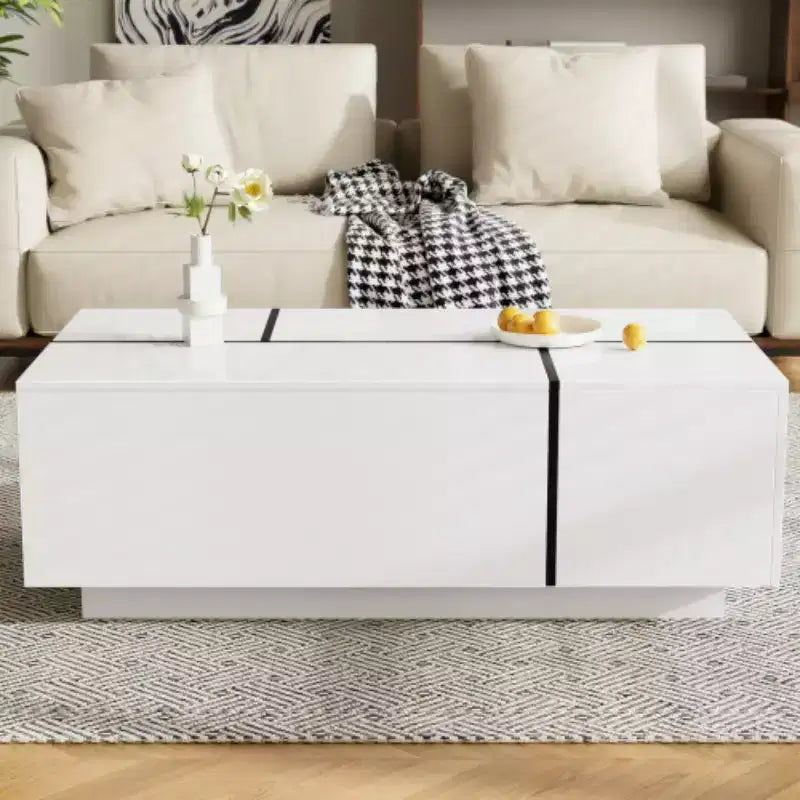 Finition de la table basse de centre moderne ; Table basse extensible
