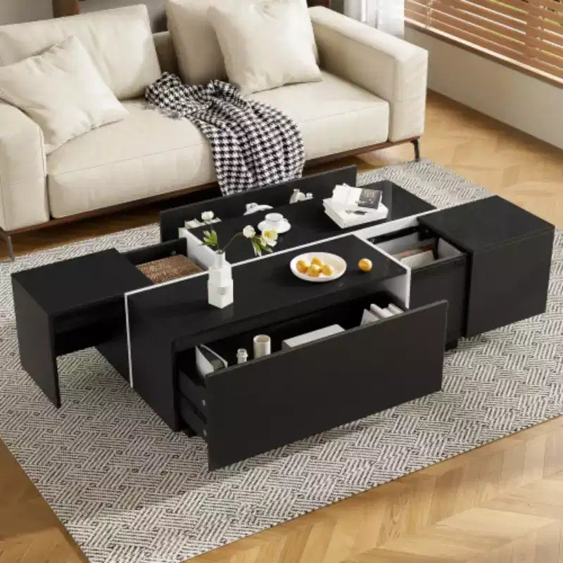 Finition de la table basse de centre moderne ; Table basse extensible