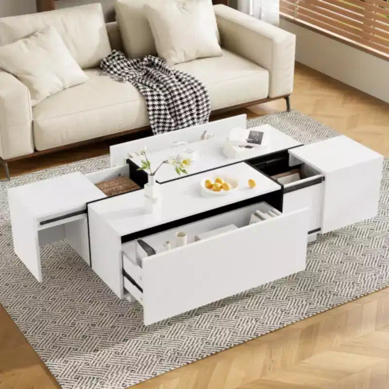 Finition de la table basse de centre moderne ; Table basse extensible