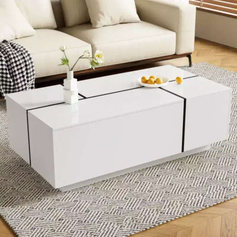 Finition de la table basse de centre moderne ; Table basse extensible