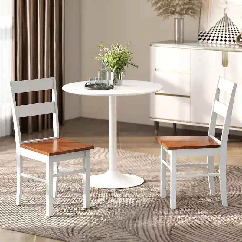 Chaises de salle à manger de ferme Chaises de table de cuisine en bois d'hévéa