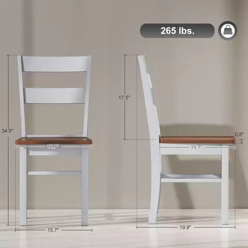 Chaises de salle à manger de ferme Chaises de table de cuisine en bois d'hévéa