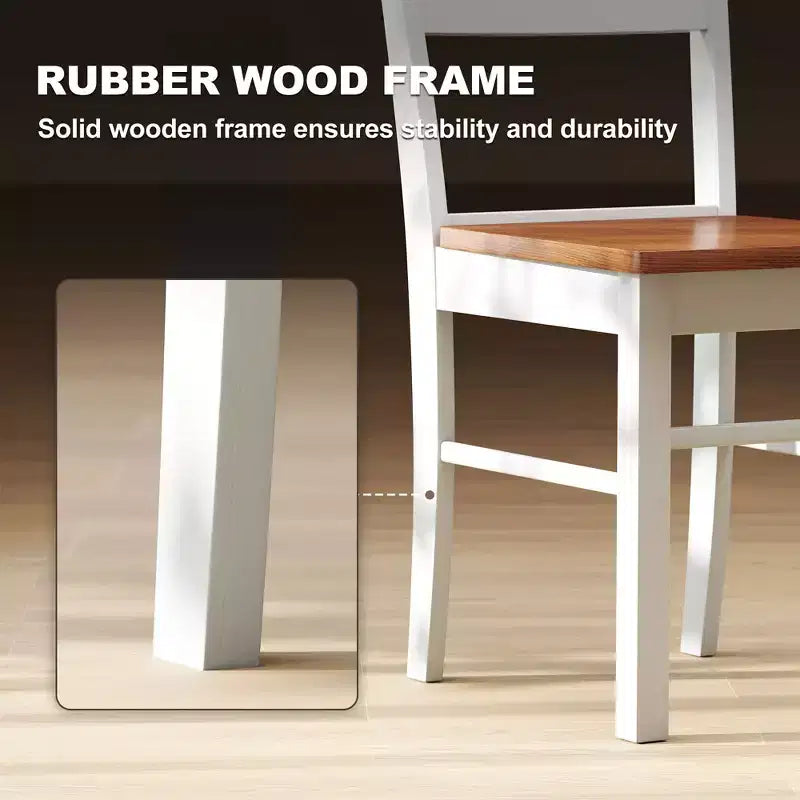 Chaises de salle à manger de ferme Chaises de table de cuisine en bois d'hévéa