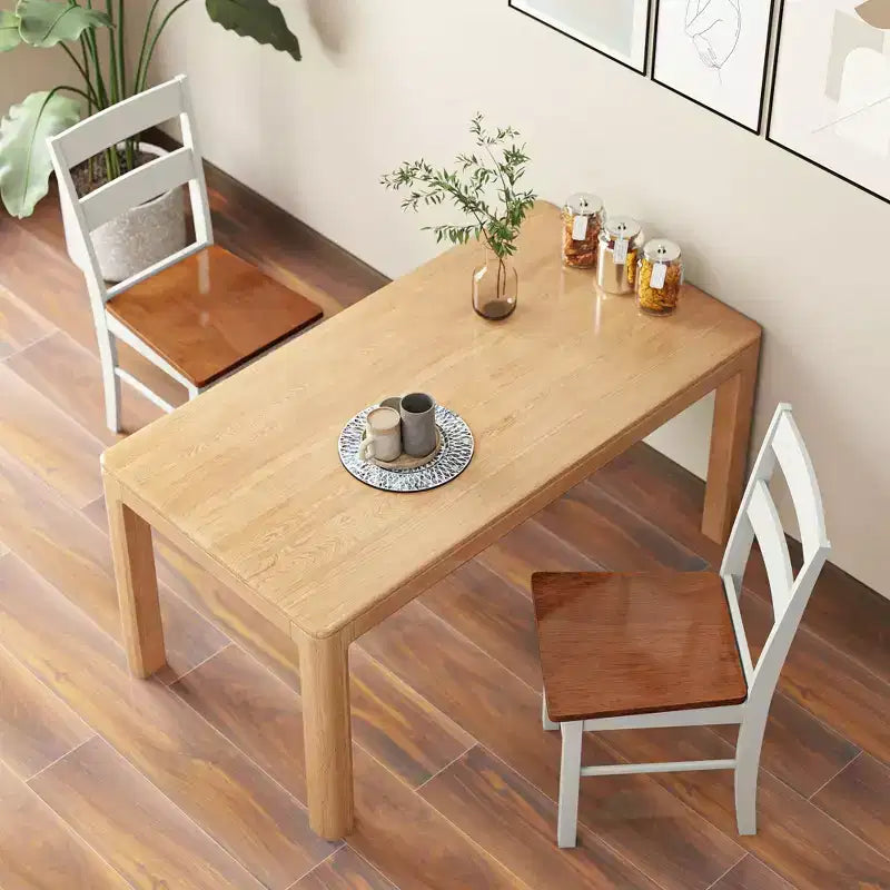 Chaises de salle à manger de ferme Chaises de table de cuisine en bois d'hévéa