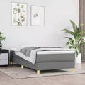 Bed Frame Dark Grey Fabric (100% polyester); plywood; engineered wood