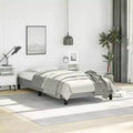 Bed Frame Light Grey Polyester; Plywood; Engineered wood Twin XL