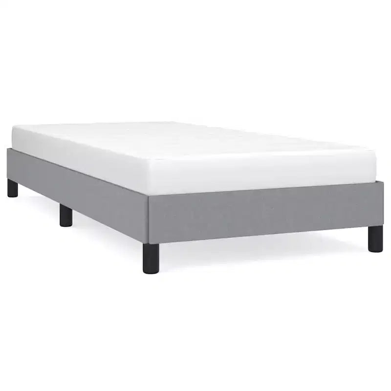 Cadre de lit en polyester gris clair; Contreplaqué; Bois manufacturé Twin XL