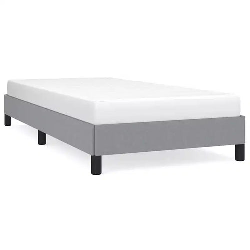 Cadre de lit en polyester gris clair; Contreplaqué; Bois manufacturé Twin XL