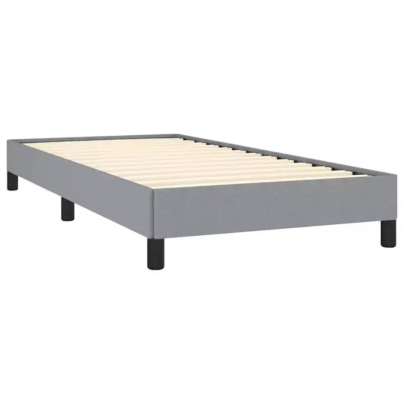 Cadre de lit en polyester gris clair; Contreplaqué; Bois manufacturé Twin XL