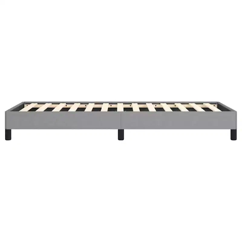 Cadre de lit en polyester gris clair; Contreplaqué; Bois manufacturé Twin XL