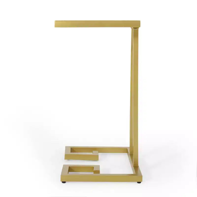 Table d'appoint en C, style glamour moderne, plateau en verre trempé