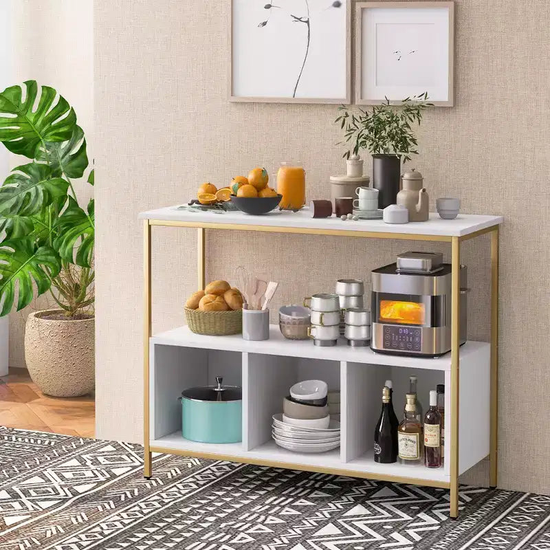 Buffet Bahut Meuble de Rangement de Cuisine Étagère Ouverte