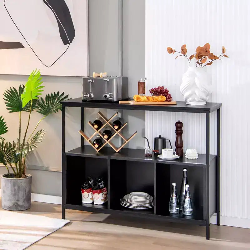 Buffet Bahut Meuble de Rangement de Cuisine Étagère Ouverte