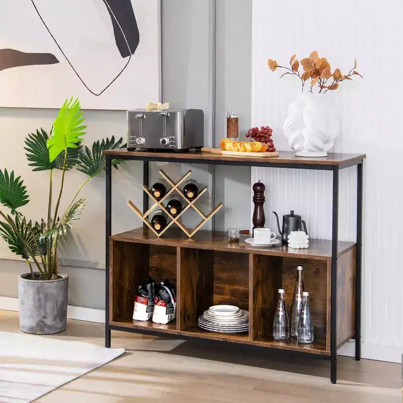 Buffet Bahut Meuble de Rangement de Cuisine Étagère Ouverte