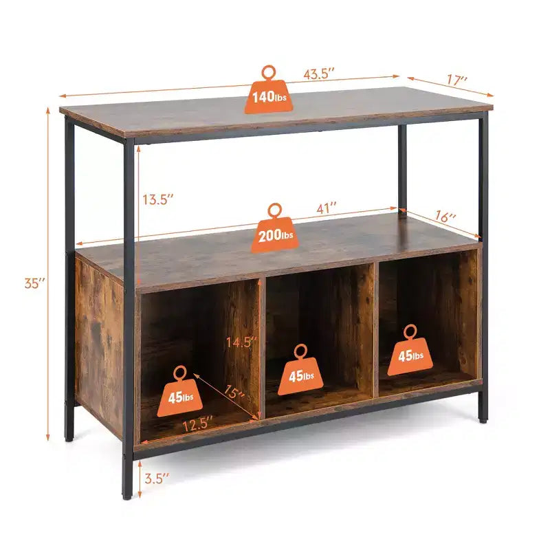 Buffet Bahut Meuble de Rangement de Cuisine Étagère Ouverte